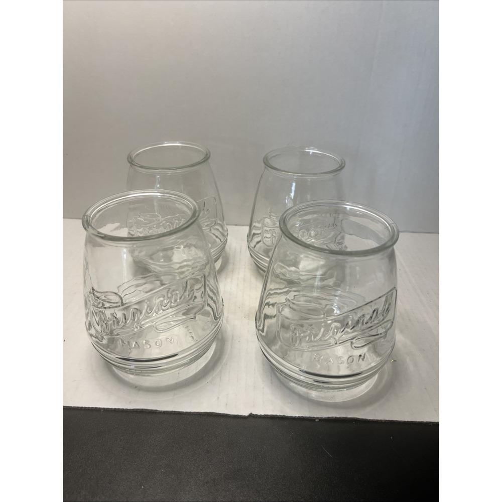 Original Mason Stemless Wine Glasses 21 Oz  Clear ( Set Of 4)